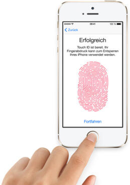 Der neue Fingerabdrucksensor des iPhone 5S, Apple, apple.com