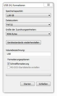 PS4 Festplatte austauschen: USB Stick vorbereiten