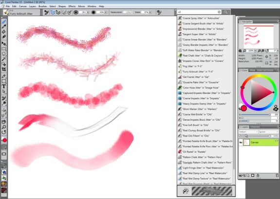 Corel Painter X3, Screenshot