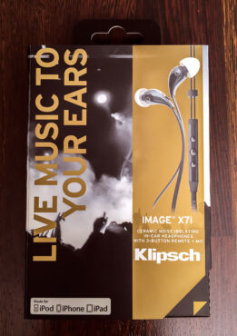 Klipsch X7i In-Ear Kopfhörer: Die Außenverpackung