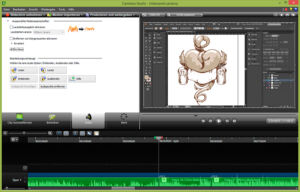 Camtasia Studio 8 - Schnittfenster mit Audiobearbeitung