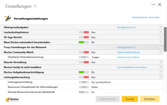 Norton Security im Test (Screenshot)