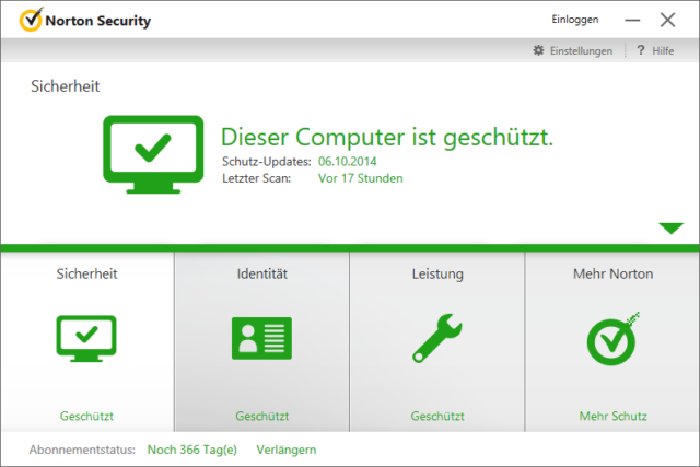 Norton Security im Test (Screenshot)