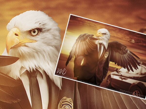 Der Adler (Photoshop Composing): Der geflügelte Cop