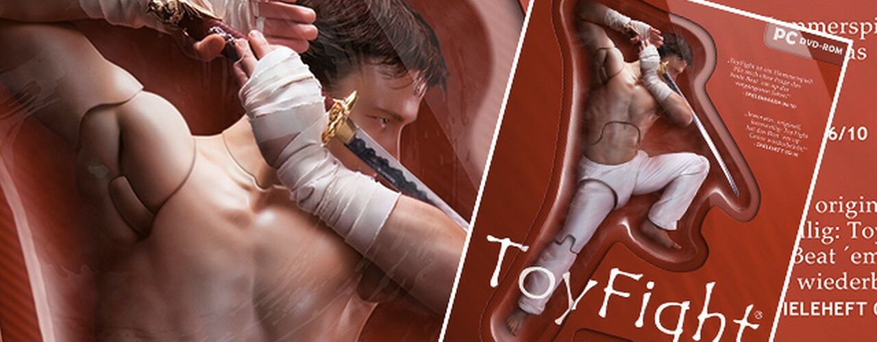 ToyFight (Photoshop Composing): Kleiner Kämpfer in Spieleverpackung