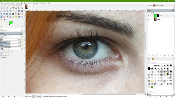 GIMP - Das Praxis-Tutorial: Iris umfärben