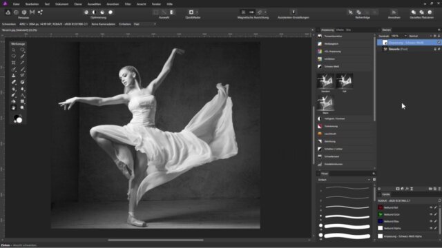 Der Weihnachtsengel - Videotraining zu Affinity Photo: Tänzerin freistellen
