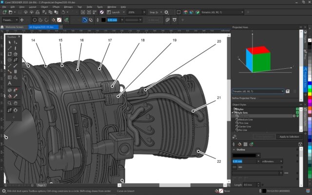 Corel Draw Technical Suite 2020 - Screenshot