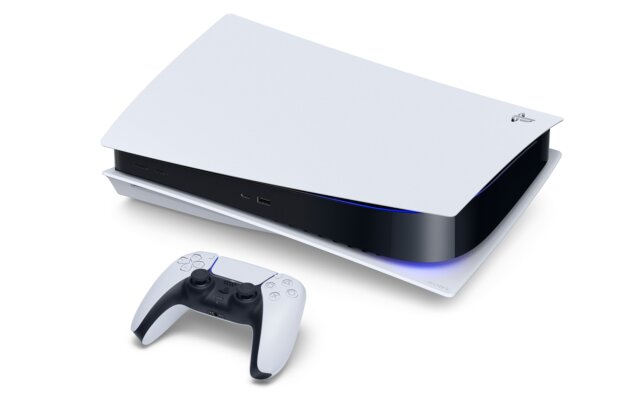 Version der Next-Gen Konsole mit Laufwerk, liegend