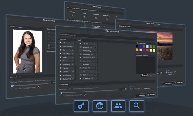 Die Fotoverwaltung von Excire Foto wird durch den Einsatz von künstlicher Intelligenz unterstützt