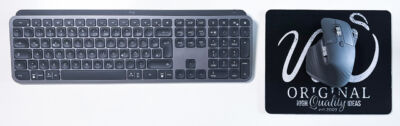 Logitech MX Master 3 Maus und MX Keys Tastatur mit MEER DER IDEEN Mauspad ohne Beleuchtung