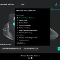 MX Master 3 im Test – Logitech Options Software: Den Tasten der Maus können andere Funktionen zugewiesen werden (linke und rechte Maustaste ausgenommen)