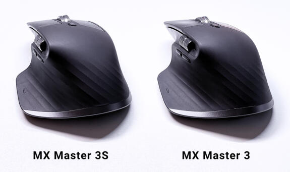 Auf der linken Seite seht Ihr das neue Modell 3S, rechts das Vorgänger-Modell MX Master 3