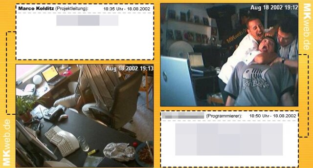Meine private Webseite: Live-Webcam-Stream (2002)