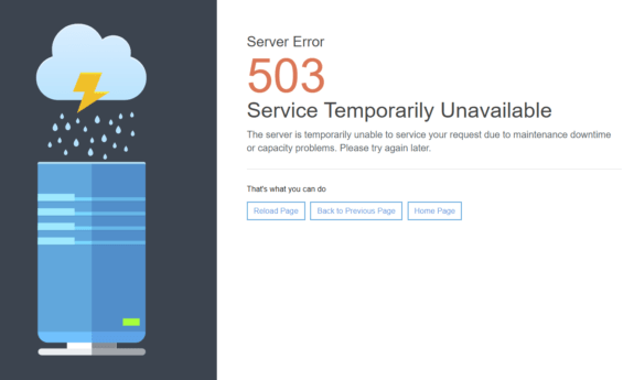 Serverproblem: Server Error 503