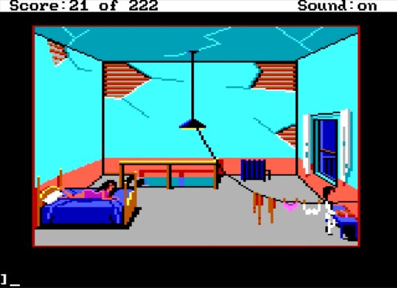 Thematisch eine große Ausnahme unter den Point & Click Adventures: Leisure Suit Larry in the Land of the Lounge Lizards (1987, Sierra On-Line)