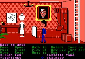 Wer an frühe Point & Click Adventures denkt, denkt meist sofort an: Maniac Mansion (1987, Lucasfilm Games)