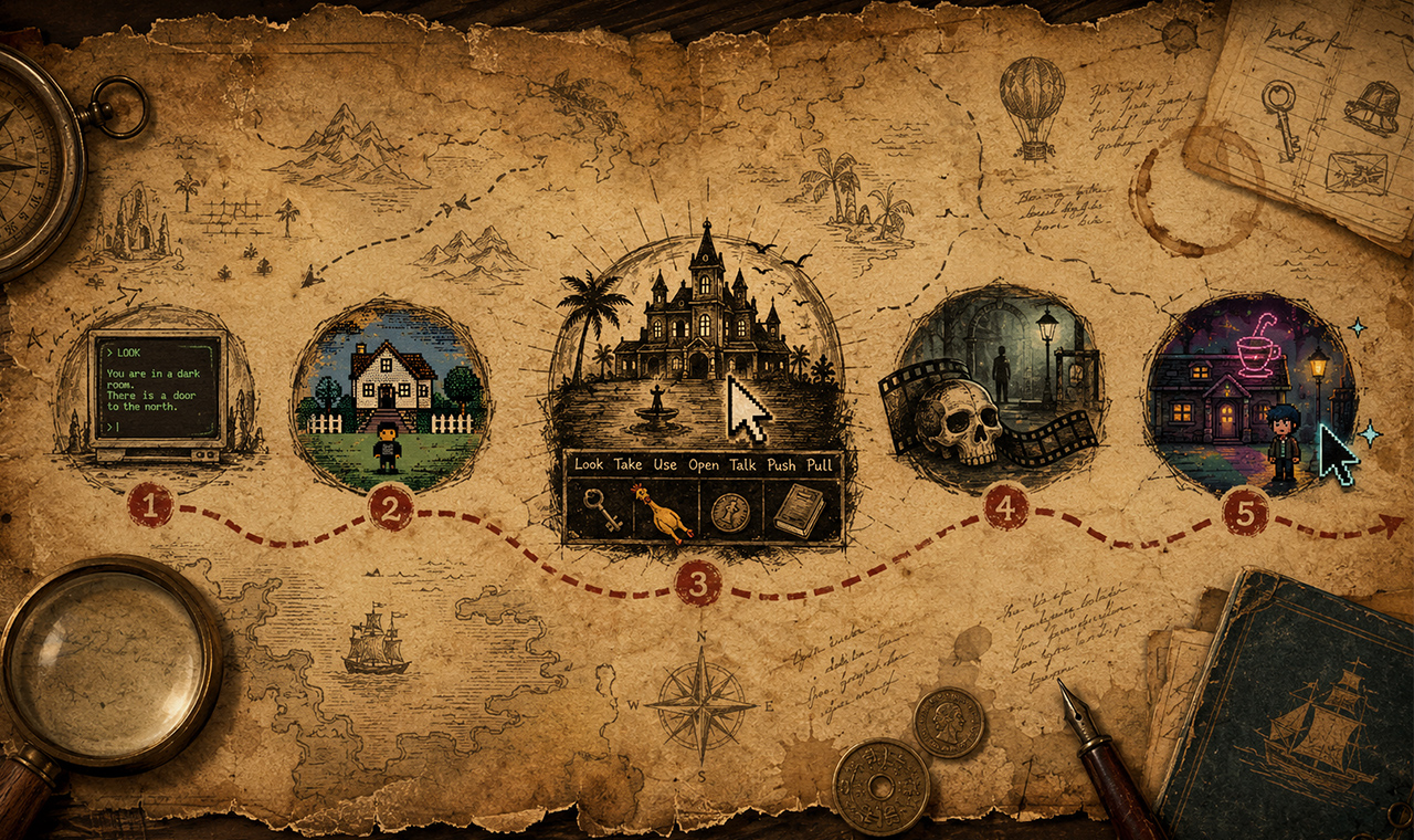 Klicken, Kombinieren, Verzweifeln: Die Geschichte der Point & Click Adventures Klicken, Kombinieren, Verzweifeln: Die Geschichte der Point & Click Adventures