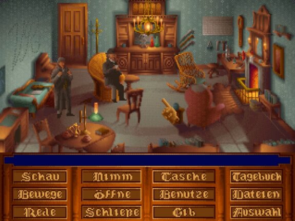 Mein erstes Point & Click Adventure war damals "Lost Files of Sherlock Holmes: The Case of the Serrated Scalpel"