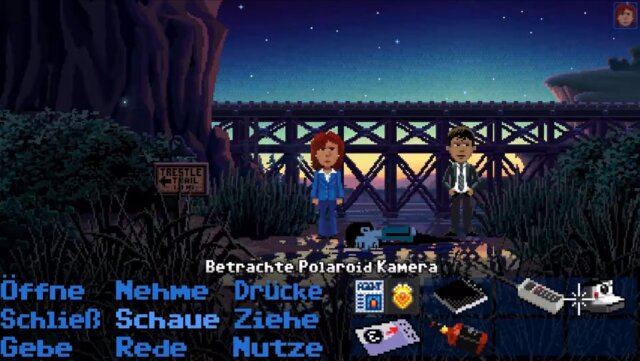 Dieses Spiel hat den Charme alter Point & Click Adventures wieder aufgegriffen: Thimbleweed Park (2017, Terrible Toybox)